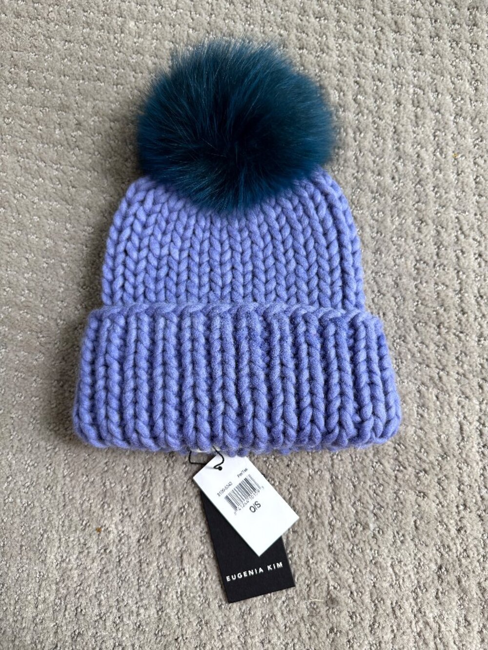 Eugenia Kim Periwinkle/Teal Wool Knitted Beanie w/Tags